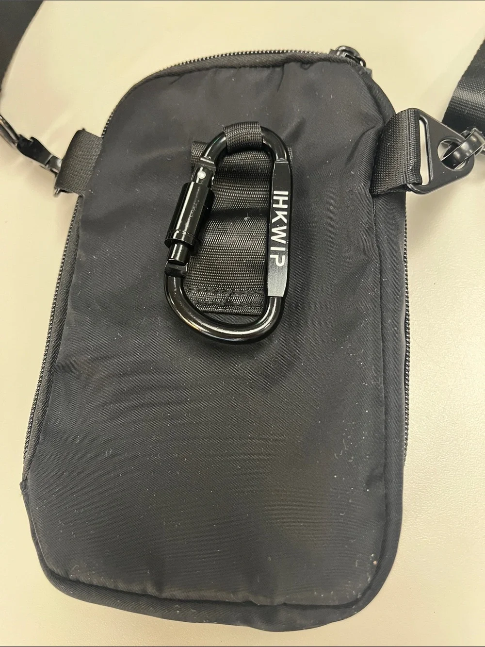 HKWIP Black Nylon Excelsior Anti-Theft Everyday Crossbody Bag